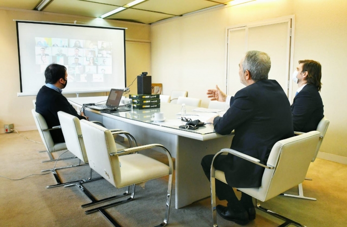 El Ministro de Justicia y Derechos Humanos, Julio Alak, junto con el Subsecretario de Justicia, Inti Pérez Aznar y el Subsecreta