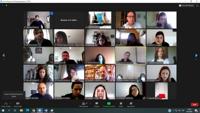 Mediante un encuentro virtual, los representantes del Ministerio de Justicia y DDHH encabezaron la segunda reunión plenaria de l