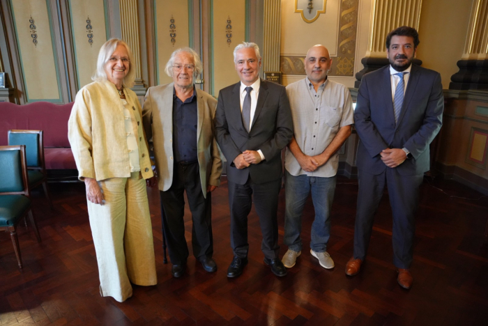 Fue junto al presidente de la Suprema Corte de Justicia bonaerense, Sergio Torres y la ministra del tribunal, Hilda Kogan, con q