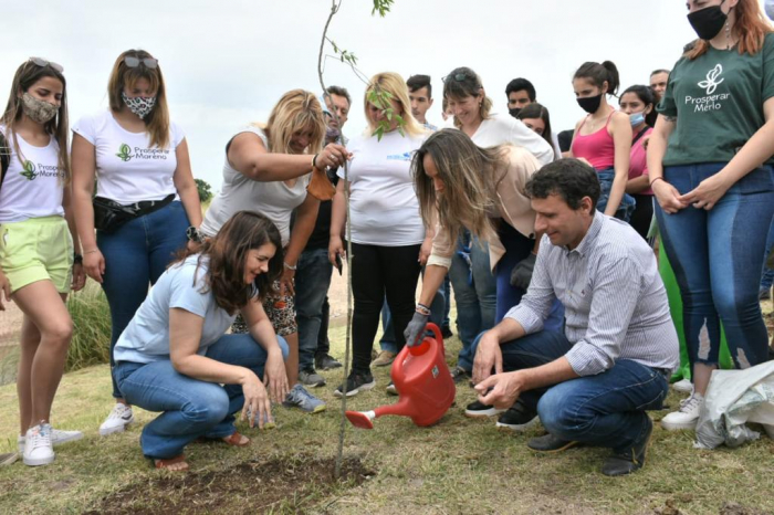 En Moreno se plantaron los primeros 100 ejemplares de un total de 600