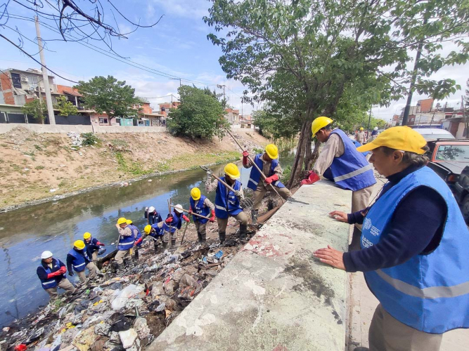 Operativo de limpieza en San Martín