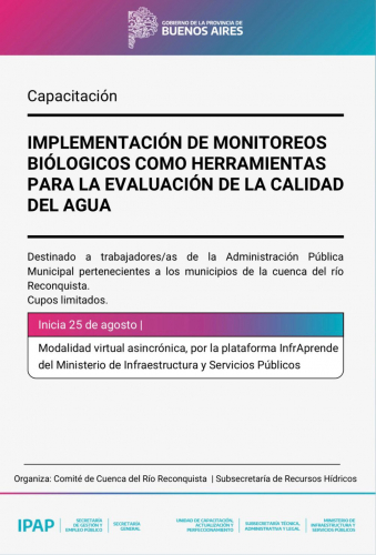  “Implementación de Monitoreos biológicos como herramientas para la evaluación de la calidad de agua”