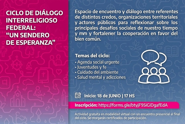 Comienza el Ciclo de Diálogo Interreligioso Federal