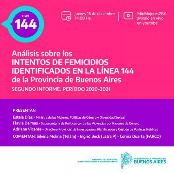 Presentación del Informe de intentos de femicidios