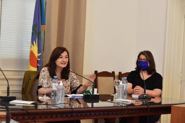 Estela Díaz y Flavia Delmas durante la jornada