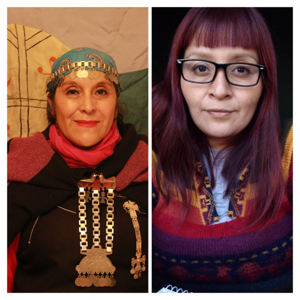 Sandra López del Pueblo Qom y Mirta Millán del Pueblo Mapuche