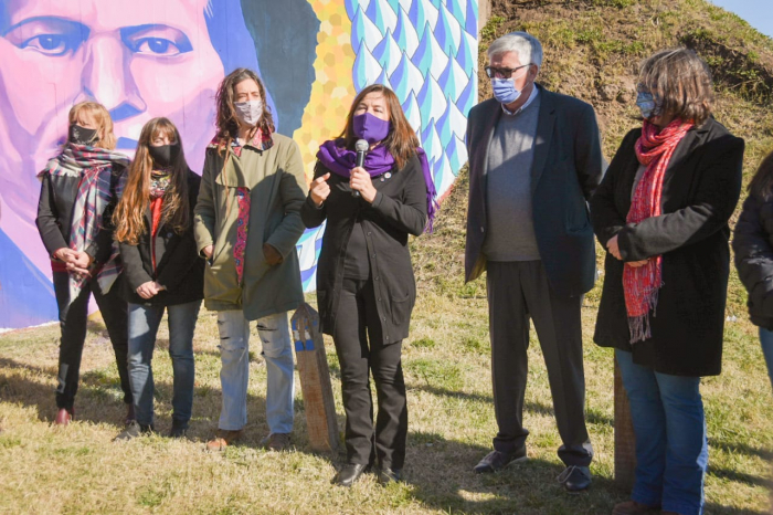 Inauguración del mural en General Belgrano