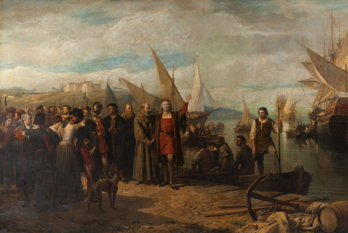 El embarque de Colón al Puerto de Palos
