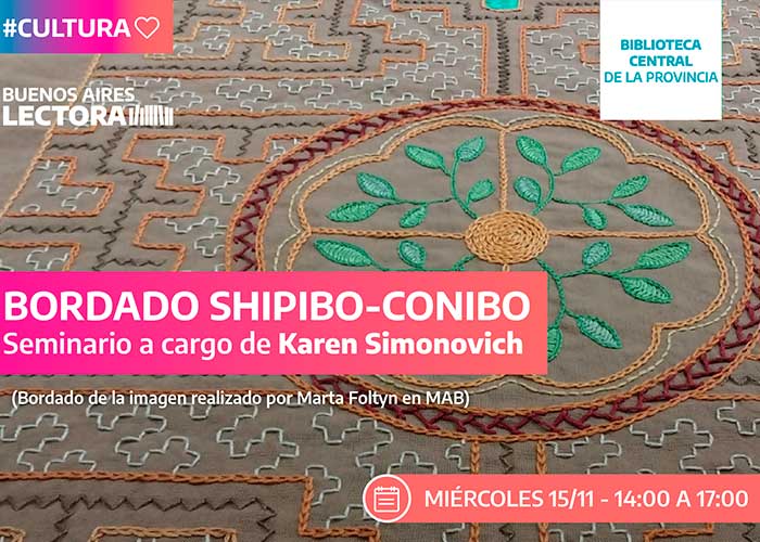 Se realizará el taller “Bordado Shipibo-Conibo” en la Biblioteca Central 