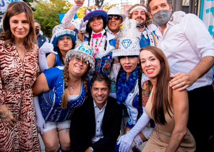 Kicillof y Saintout en la inauguración de los carnavales bonaerenses