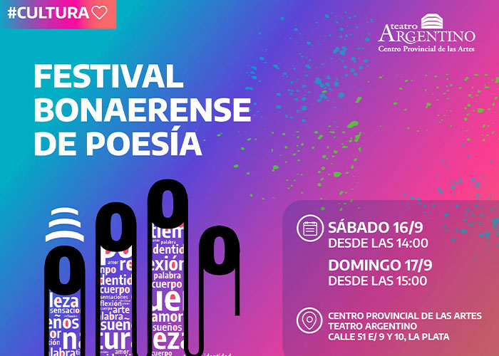 El primer Festival Bonaerense de Poesía anuncia su cronograma