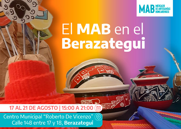 El Mercado de Artesanías estará presente en la 16° Feria Nacional Berazategui