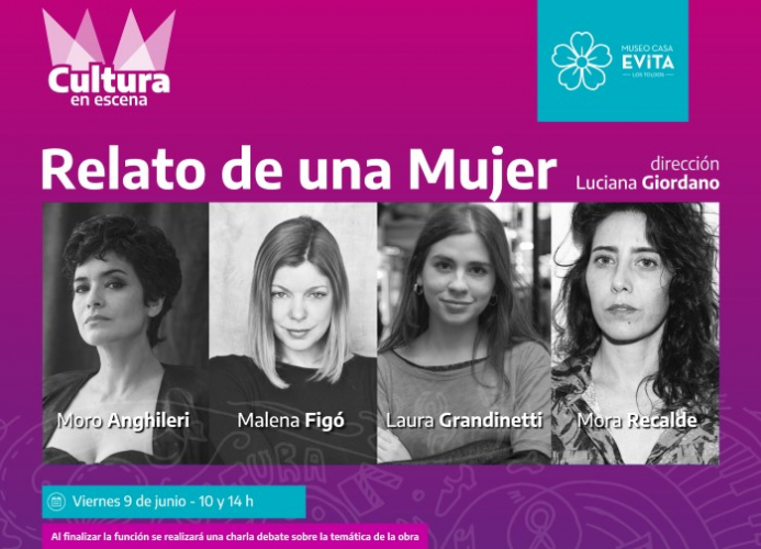 “Relato de una mujer” llega al Museo Casa Evita