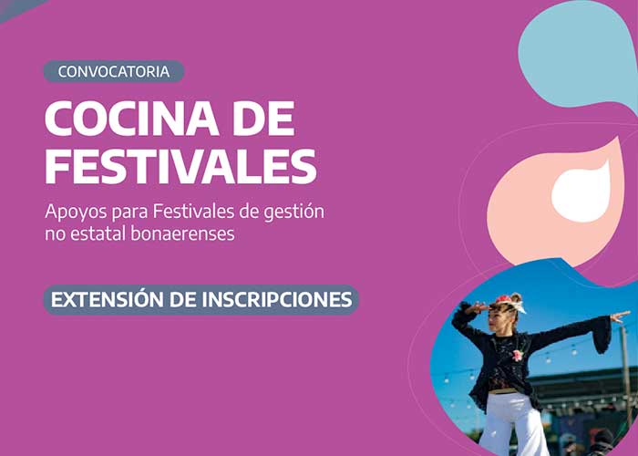 Cocina de Festivales” hasta el domingo 14 de julio