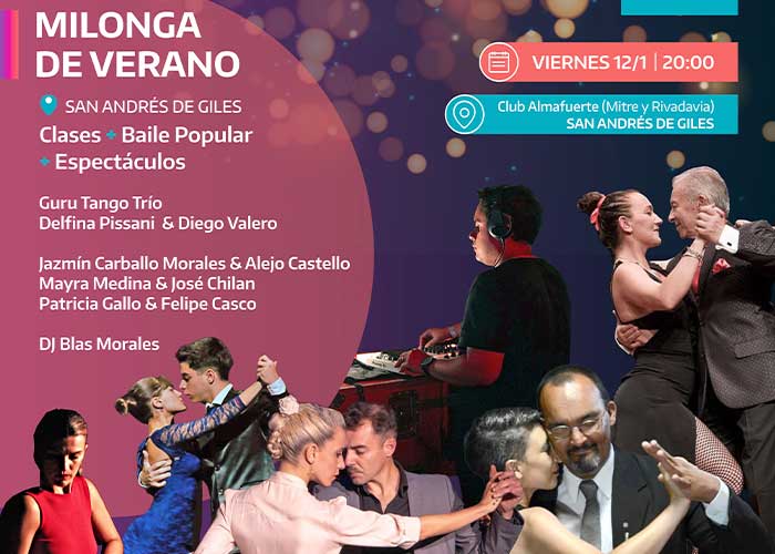 La Milonga de Verano llega a San Andrés de Giles 