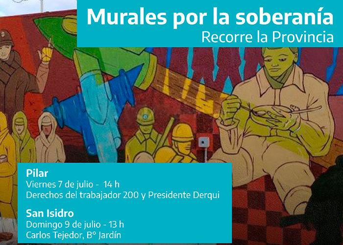 “Murales por la soberanía” llega a Pilar y a San Isidro 