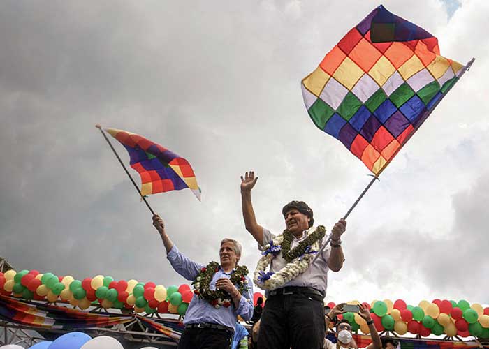 Evo Morales y  Álvaro García Linera