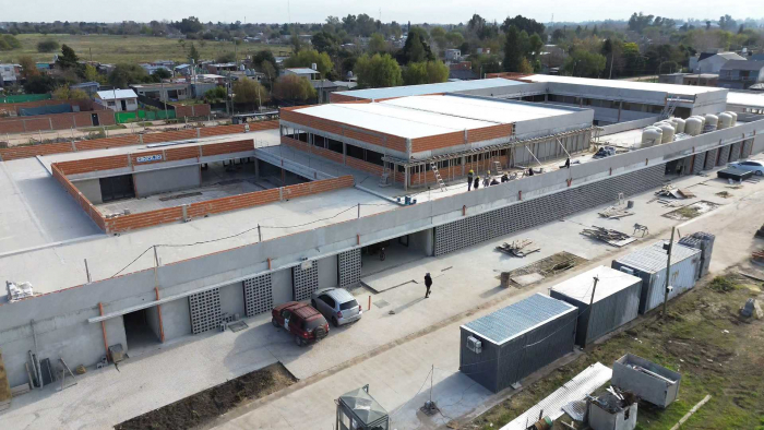 Avanza la construcción del polo educativo en el barrio Once de Berazategui