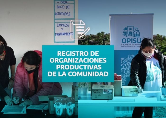 Inscripción al Registro de Organizaciones Productivas de la Comunidad