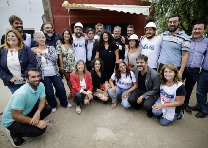 El Gobernador junto a autoridades recorriendo obras en Chivilcoy