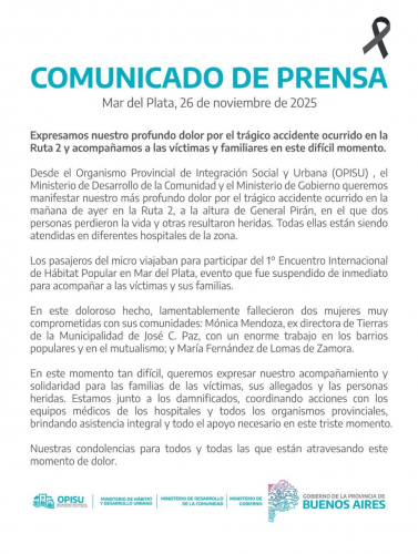 Comunicado de prensa