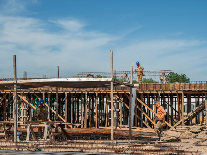 Continúa la construcción del Polo Educativo en el barrio San José