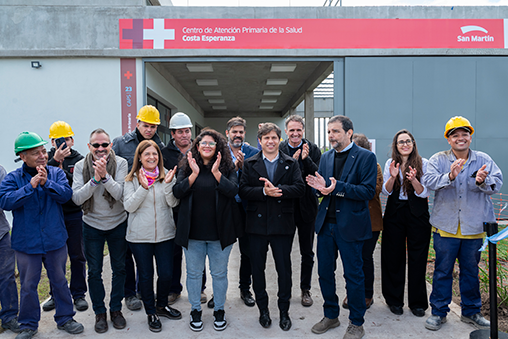 Kicillof, Barrios y Moreira inauguraron centros de Salud y Producción de Alimentos