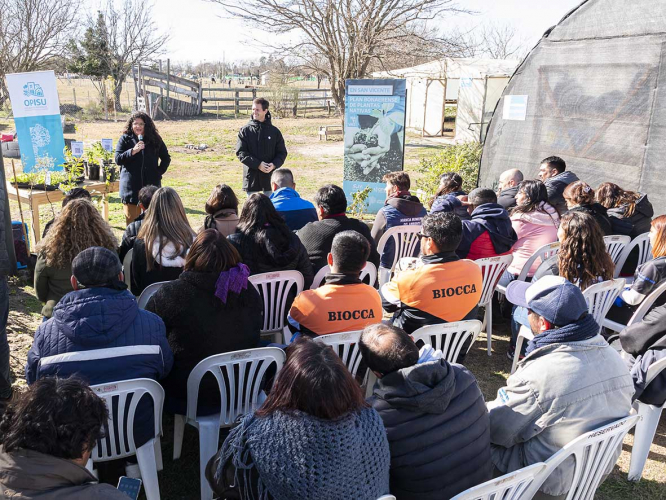 Barrios y Mantegazza en el acto por la semana del ambiente en San Vicente