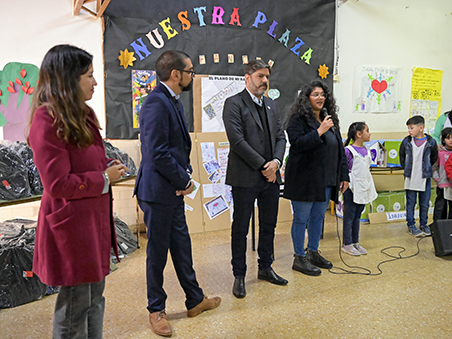 Barrios, Bianco y Aristimuño anunciaron un nuevo espacio público para la comunidad educativa de la Escuela N° 10