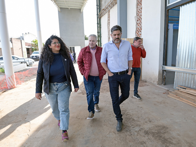 Barrios, Bianco y Alessandro recorrieron obras en Salto