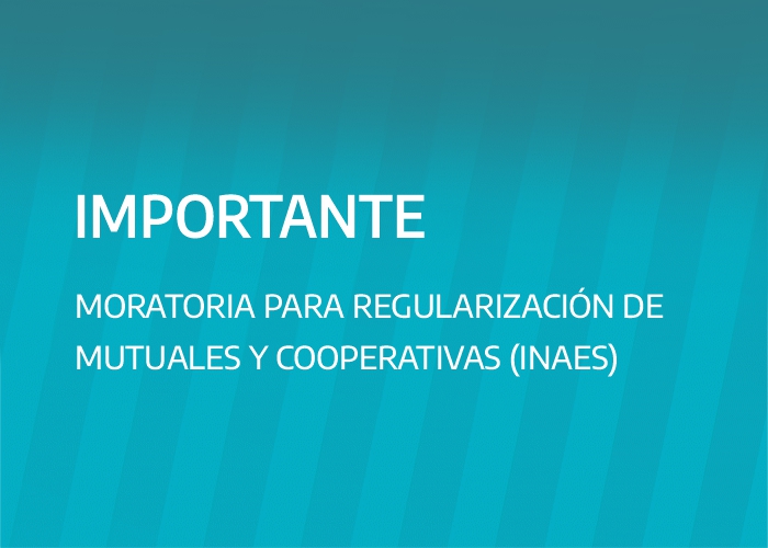 MORATORIA MUTUALES Y COOPERATIVAS