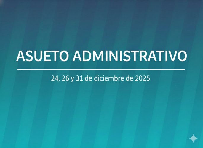 Los días 24,26 y 31 de diciembre no se admitirán trámites por la plataforma digital así como tampoco habrá atención al público.