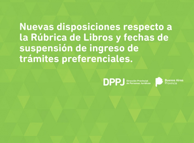 La DPPJ comunica dos nuevas disposiciones