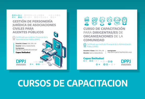 LA DIRECCIÓN PROVINCIAL DE PERSONAS JURÍDICAS BRINDARA CURSOS DE CAPACITACIÓN