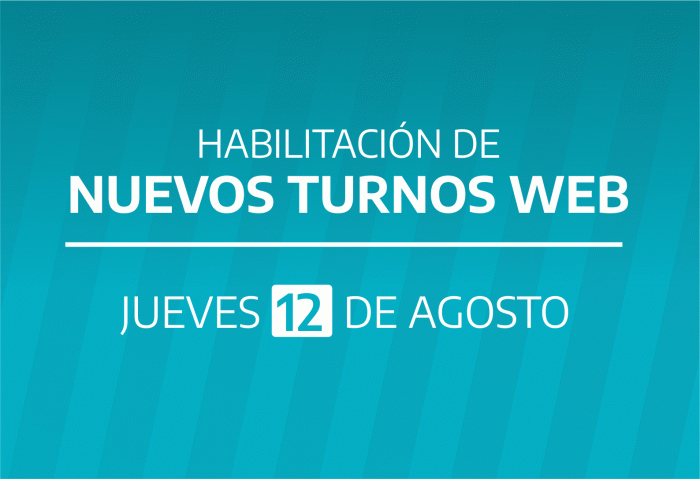 HABILITACIÓN DE NUEVOS TURNOS WEB