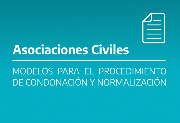 Modelos para el procedimiento de Condonación y normalización