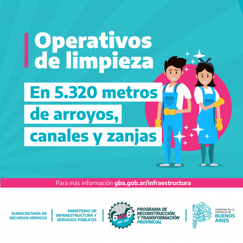 Operativos de limpieza en 5.320 metros de arroyos, canales y zanjas