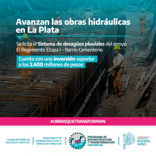 Llamado a licitación de obras hidráulicas para La Plata 