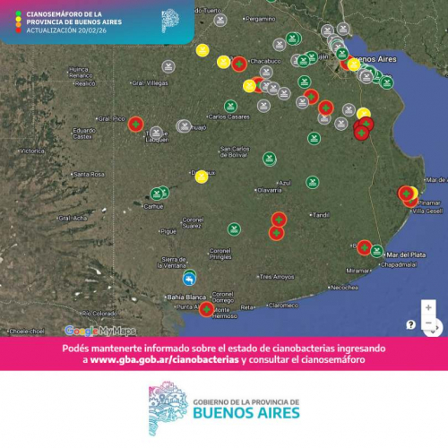  Aumentan las alertas por  cianobacterias en la Provincia