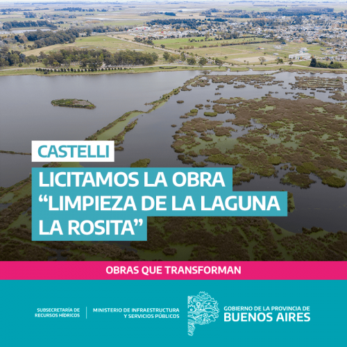 Castelli: se licitaron obras de limpieza para la laguna La Rosita