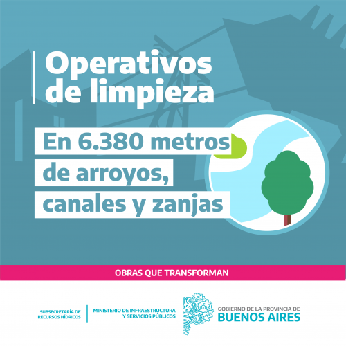 Operativos de limpieza en 6.380 metros de arroyos, canales y zanjas