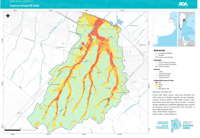 MAPA DE PELIGROSIDAD CUENCA DEL ARROYO EL GATO