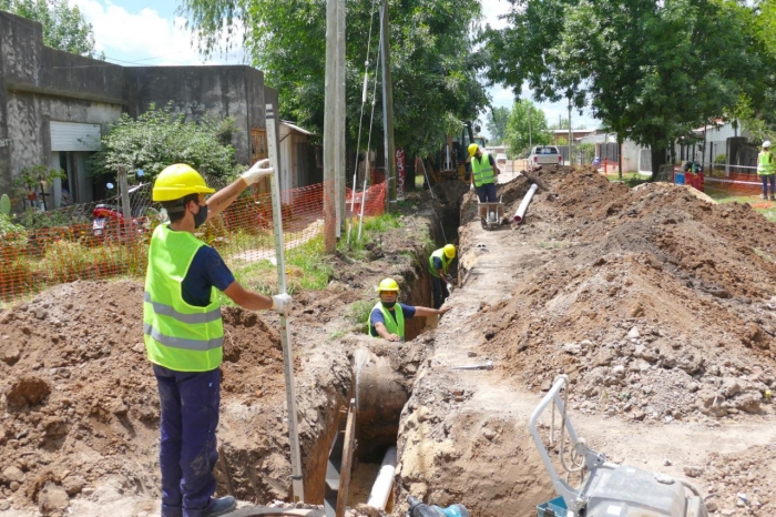 Obra de cloaca en Cañuelas