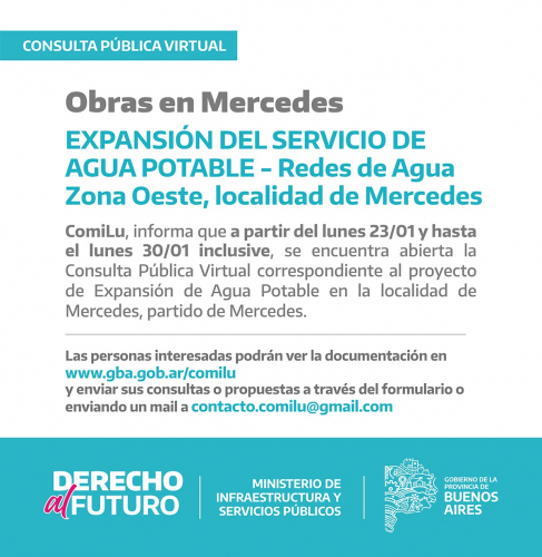 Consulta Pública para obras en Mercedes 