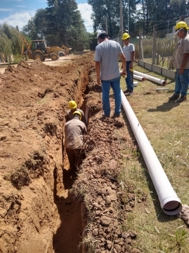 Avanza la ampliación de la red cloacal en Colón