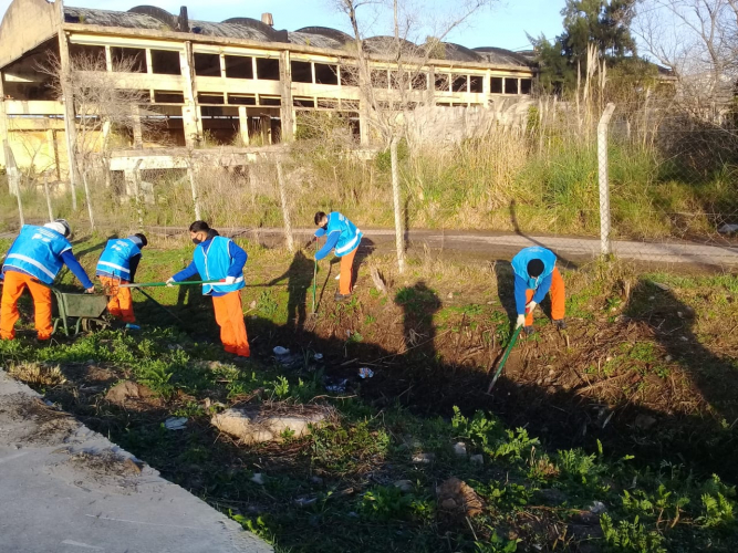 Operativos de limpieza y mantenimiento en 500 metros de canales