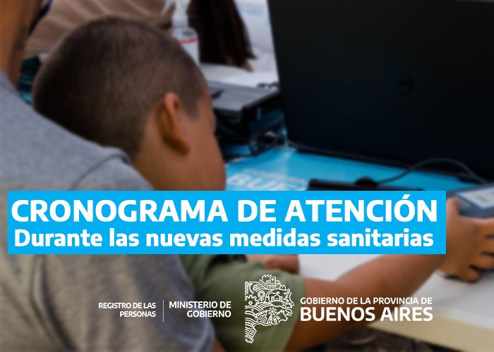 Registro Provincial de las Personas informa las siguientes modificaciones en el esquema de atención al ciudadano en sus delegaci