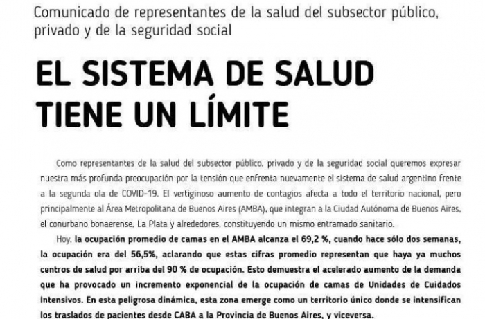 comunicado subsector salud 