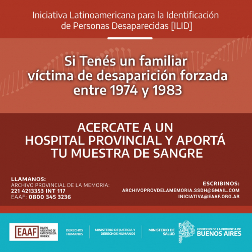 Iniciativa para la identificación de personas desaparecidas.