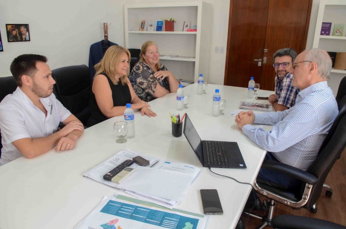 Reunión en el despacho del ministro de Salud Daniel Gollan